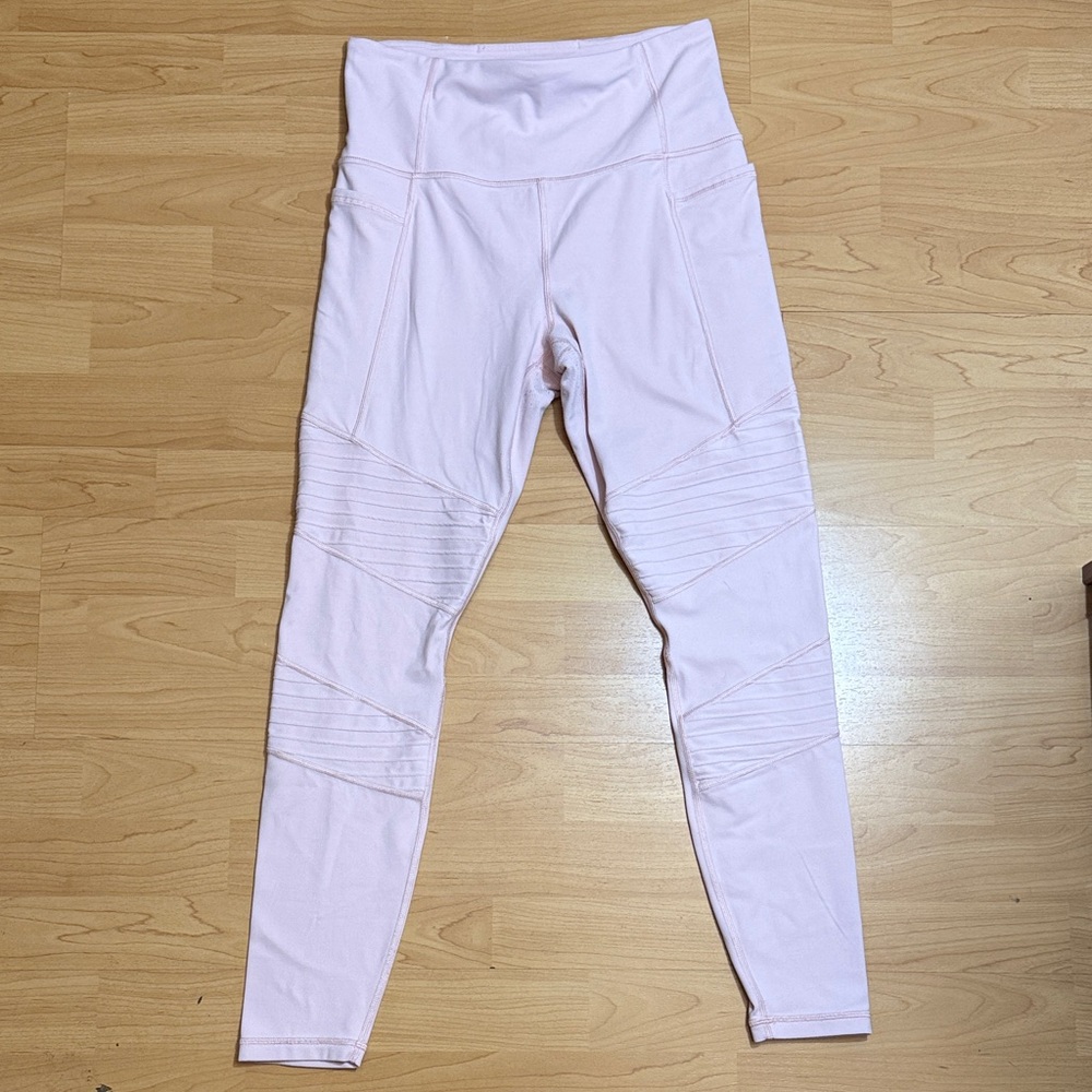 Athleta Pale Pink Inclination Moto Tight